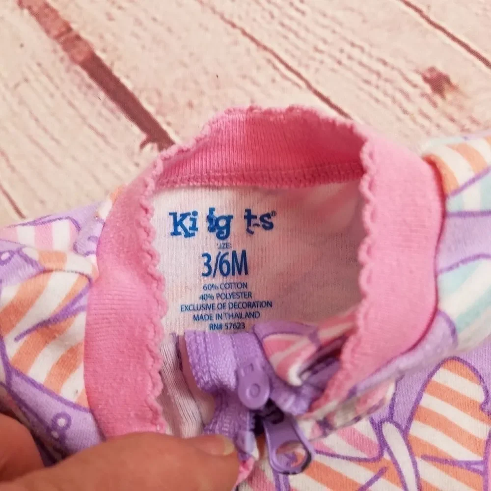 Kidgets butterfly footed pajamas 3-6 mo